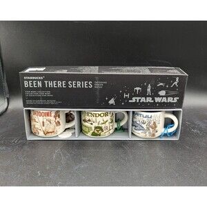 Disney Star Wars Starbucks Been There Series Ornament Set Tatooine Batuu Endor